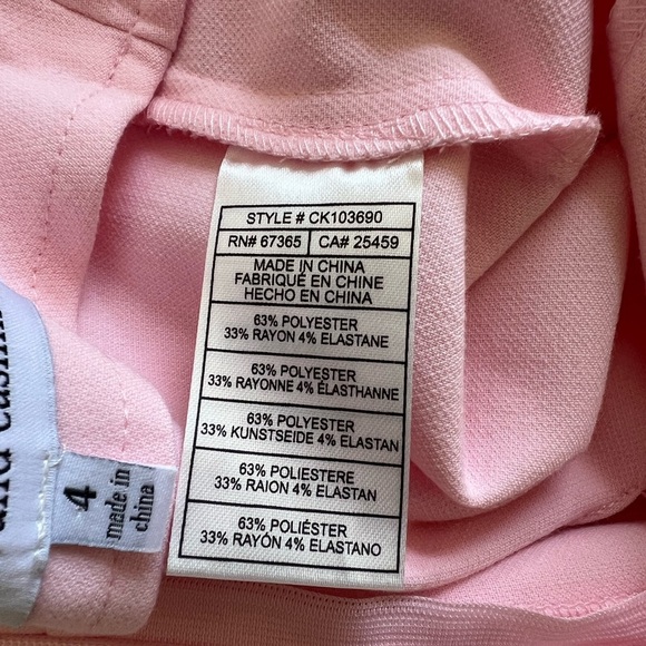 NWOT Cupcakes and Cashmere Veletta High-Waisted Pink Suit Pants Size 4 - Picture 7 of 7